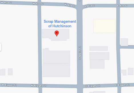 SMI Map location in google maps, find us for the best scrap metal prices in Hutchinson